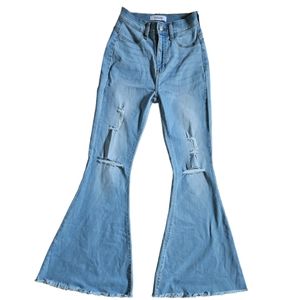 Zenana Mid-Rise Bell Bottom Jeans